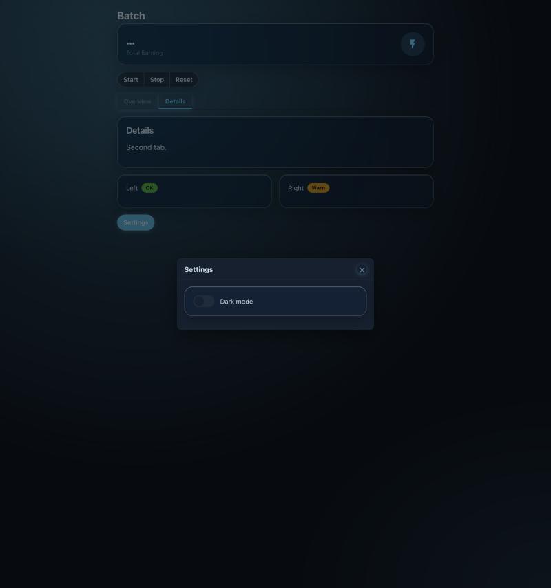 Preview of an ESP-GenUI generated interface